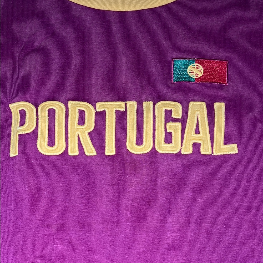 Edikted Maroon and Yellow Portugal Tee - Picture 3 of 4